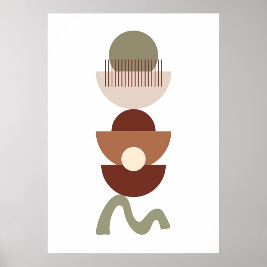 Boheems geometrisch Abstract Poster (Voorkant)