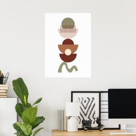 Boheems geometrisch Abstract Poster