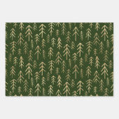 Boheems groen goud kerstpatroon inpakpapier vel (Voorkant)