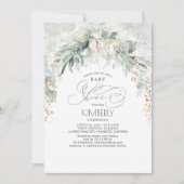 Boheems groen Romantisch Zomer Baby shower Kaart (Voorkant)