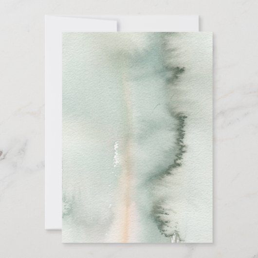 Boheems groen Romantisch Zomer Baby shower Kaart (Achterkant)