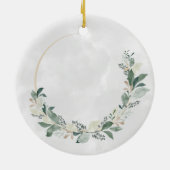 Boheems hert met bloemkroon keramisch ornament (Achterkant)