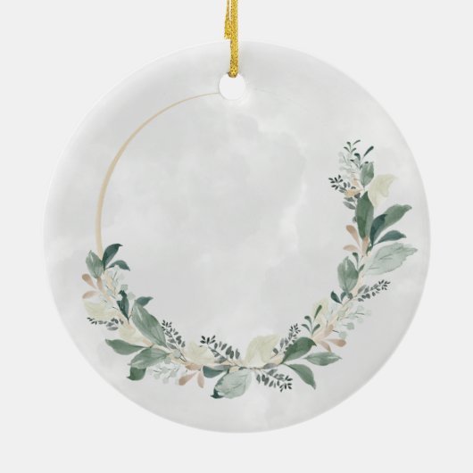 Boheems hert met bloemkroon keramisch ornament (Achterkant)