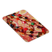 Boheems Ketting edelsteen Paisley Fotomagneet Magneet (Rechterzijde)