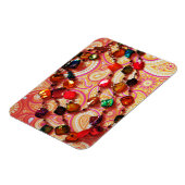 Boheems Ketting edelsteen Paisley Fotomagneet Magneet (Linkerzijde)
