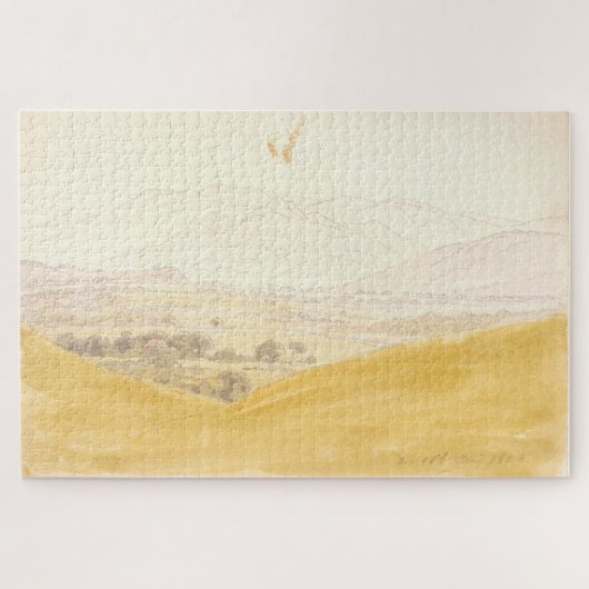 Boheems landschap met het Mittelgebergte Legpuzzel (Horizontaal)