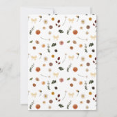 Boheems Monogram Elegant Bloemen Vrijgezellenfeest Kaart (Achterkant)