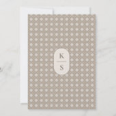 Boheems neutraal geweven bamboe Vrijgezellenfeest Kaart (Achterkant)