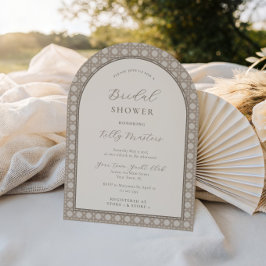 Boheems neutraal geweven bamboe Vrijgezellenfeest Kaart