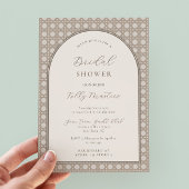 Boheems neutraal geweven bamboe Vrijgezellenfeest Kaart