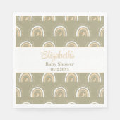 Boheems neutraal regenboog Baby shower Servet (Voorkant)