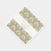 Boheems neutraal regenboog Baby shower Servet (Hoek)