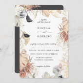 Boheems Oerwoud Foliage Lijst bruiloft uitnodiging (Voorkant / Achterkant)