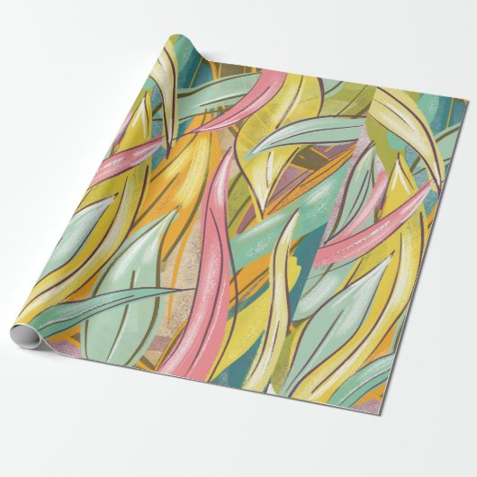 Boheems patroon cadeaupapier (Uitgerold)