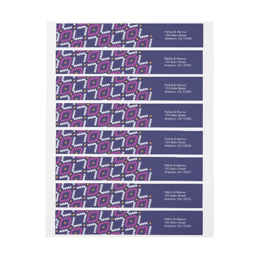 Boheems retouradres omwikkellabel (Vel)