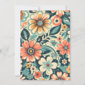 Boheems Retro Casual Bruiloft Kaart (Achterkant)