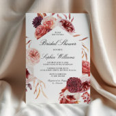 Boheems Roos Marsala Vrijgezellenfeest Kaart