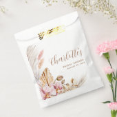 Boheems roze bloemig pampasgras | VRIJGEZELLENFEES Bedankzakje (Gezegeld)