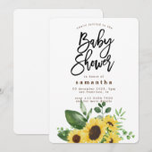 Boheems Rustiek Zonnebloem Baby shower Kaart (Voorkant / Achterkant)