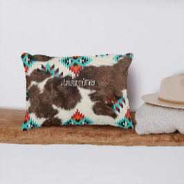  Boheems rustiek Zuid-Western Koeienhuid Accent Kussen