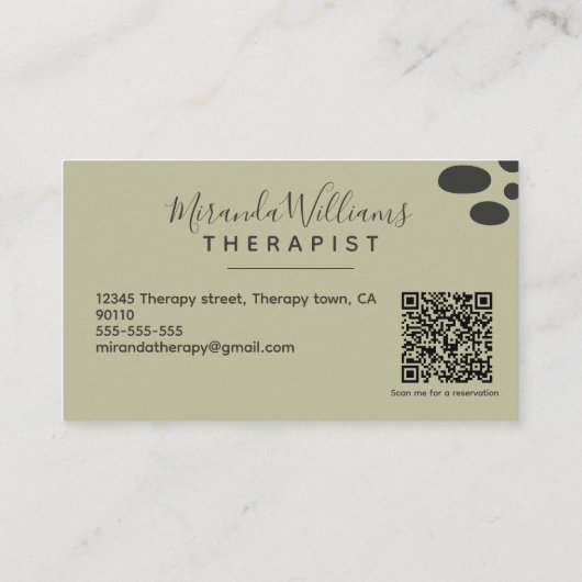 Boheems rustig Abstract Visitekaartje (Achterkant)