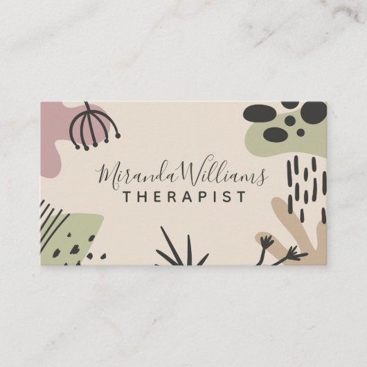 Boheems rustig Abstract Visitekaartje (Voorkant)