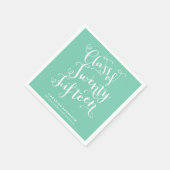 Boheems schrift in Zee Foam | Klasse 2015 Servet (Hoek)