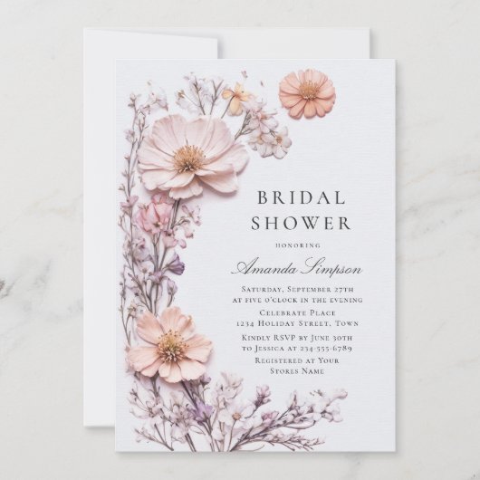 Boheems Vrijgezellenfeest met weidebloem Kaart (Voorkant)