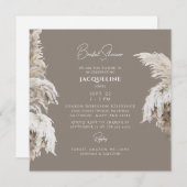 Boheems weelderig Boho neutraal vierkant Vrijgezel Kaart (Voorkant / Achterkant)