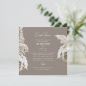 Boheems weelderig Boho neutraal vierkant Vrijgezel Kaart (Staand voorkant)