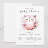 Boheemse aangepaste uil Baby shower Kaart (Voorkant / Achterkant)