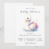 Boheemse aangepaste zwaan Baby shower Kaart (Voorkant / Achterkant)