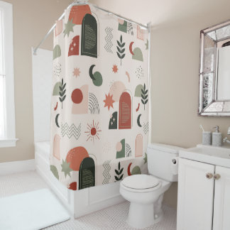 Boheemse Abstract Geometrische Douchegordijn