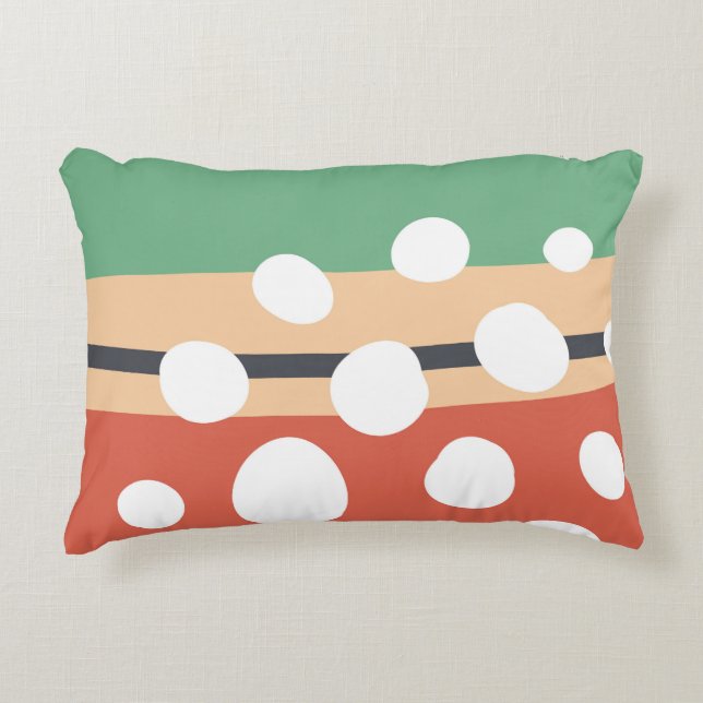 Boheemse abstracte kunst, kleurrijke vormen accent kussen (Voorkant)