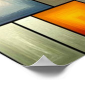 Boheemse Abstracte Moderne Damesgezichtposter Poster (Hoek)