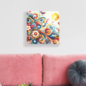 Boheemse Abstracte muurschildering Canvas Afdruk (Insitu (Woonkamer))