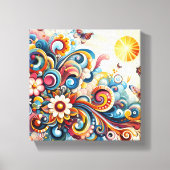 Boheemse Abstracte muurschildering Canvas Afdruk (Voorkant)