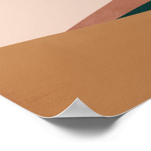 Boheemse Abstracte woestijnlandschapsmuurkunst Poster (Hoek)