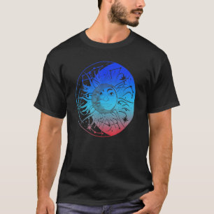 Boheemse Aesthetische Halve Maan Astronomie Sun As T-shirt
