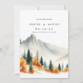 Boheemse afdrukbare berg save the date (Voorkant)