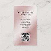 Boheemse Afro Amerikaanse vlechten QR-code Visitekaartje (Achterkant)