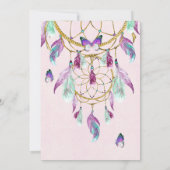 Boheemse Amerikaanse Indian Dream Catcher Baby sho Kaart (Achterkant)