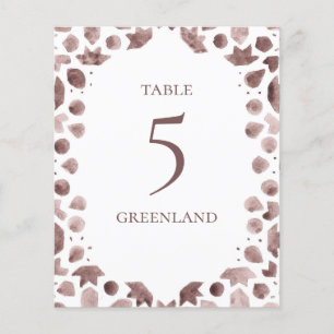 Boheemse Aquarel Bruine Tegels Tafel Naam