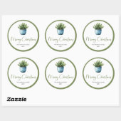 Boheemse Aquarel Kerst Krans Sticker (Vel)