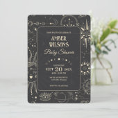 Boheemse astrologie hemels baby shower kaart (Staand voorkant)