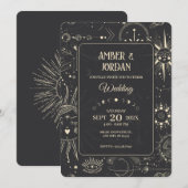 Boheemse astrologie hemelse bruiloft kaart (Voorkant / Achterkant)