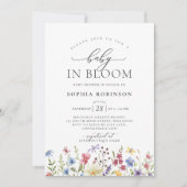 Boheemse Baby in Bloom Wildflower Baby shower Kaart (Voorkant)