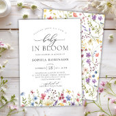 Boheemse Baby in Bloom Wildflower Baby shower Kaart