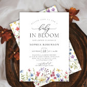 Boheemse Baby in Bloom Wildflower Baby shower Kaart