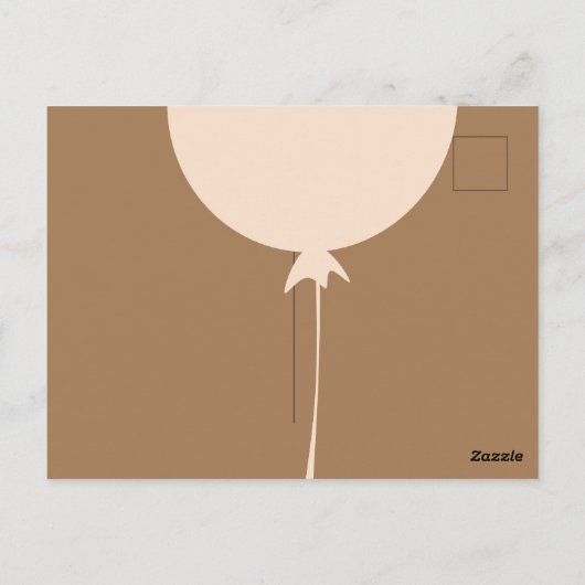 Boheemse ballon eerste verjaardagsfeest uitnodigin briefkaart (Achterkant)